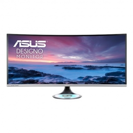 Asus Mx38Vc 37.5" Ultra-Wide Curved Monitor Uwqhd 2300R Curvature Frameless Qi Wireless Charger Bluetooth Flicker Free Blue Light Filter Mx38Vc