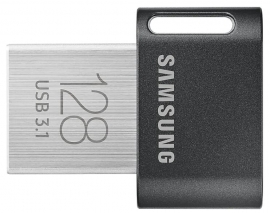 Samsung 128gb Fit Plus Usb Drive Gunmetal Gray Usb3.1 Up To 300mb/s 5 Years Warranty Muf-128ab/apc