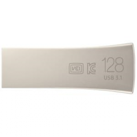 Samsung 128Gb Bar Plus Usb Drive Champagne Silver Metallic Chassis Usb3.1 Up To 300Mb/ S 5 Years