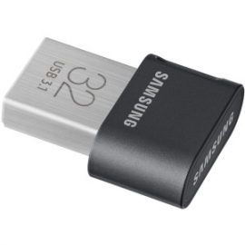 Samsung 32gb Fit Plus Usb Drive Gunmetal Gray Usb3.1 Up To 200mb/s 5 Years Warranty Muf-32ab/apc