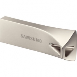 Samsung 32gb Bar Plus Usb Drive Champagne Silver Metallic Chassis Usb3.1 Up To 200mb/s 5 Years Warranty