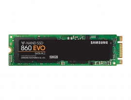 Samsung Ssd 860 Evo - 500gb, Samsung V-nand, M.2 (2280), Sata Iii 6gb/ S, R/ W (max) 550mb/s/
