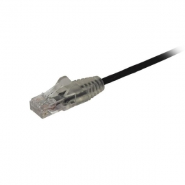 Startech 1.5 M CAT6 CABLE - SLIM CAT6 PATCH CORD - BLACK - SNAGLESS RJ45 CONNECTORS - GIGABIT ETHERNET CABLE - 28 AWG N6PAT150CMBKS