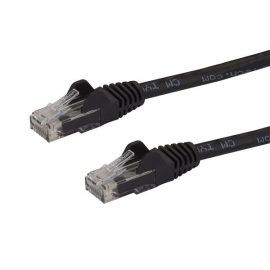 Startech Cable - Black Cat6 Patch Cord 1.5m CAT6 Ethernet Cable - Black CAT 6 Gigabit Ethernet Wire -650MHz 100W PoE++ RJ45 UTP Category 6 Network/Patch Cord Snagless w/Strain Relief Fluke Tested UL/TIA Certified N6Patc150Cmbk