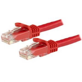 Startech 0.5m Red Cat6 Ethernet Patch Cable With Snagless Rj45 Connectors N6patc50cmrd