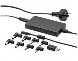 Targus Slim Laptop Charger 90w Plus Usb Charger, 8 Connectors Nat-apa042au