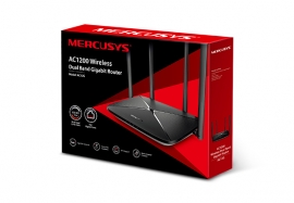 Mercusys Ac12G Ac1200 Wireless Dual Band Gigabit Router 300Mbps@2.4Ghz 867Mbps@5Ghz 4 5Dbi Fixed Omni Directional Antennas Ac12G