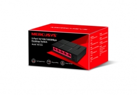 Mercusys Ms105G 5-Port 10/ 100/ 1000 Mbps Desktop Switch Five 10/ 100/ 1 000 Mbps Auto-Negotiation Rj45 Ports With Auto Mdi/ Mdix Supported Ms105G