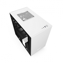 NZXT Matte White & Black H210 Mini Tower Chassis Nzt-Ca-H210B-W1