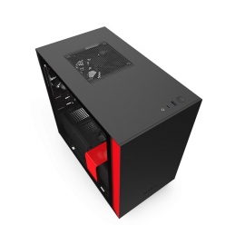 NZXT Matte Black & Red H210I Mini Tower Chassis (Smart Device V2) Nzt-Ca-H210I-Br