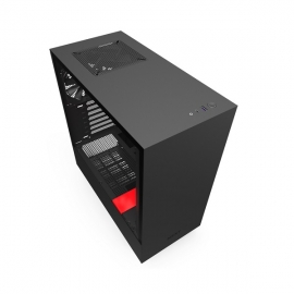 NZXT Matte Black & Red H510 Mid Tower Chassis Nzt-Ca-H510B-Br