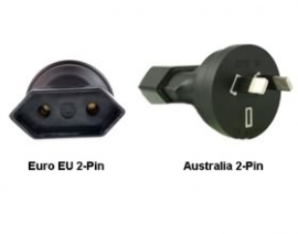 Euro Eu To Australia 2-pin Power Plug Adapter