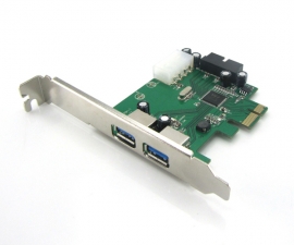 Generic Superspeed Usb 3.0 Pci-e Card 2 External + Dual Port Internal With 4-pin Power Connector