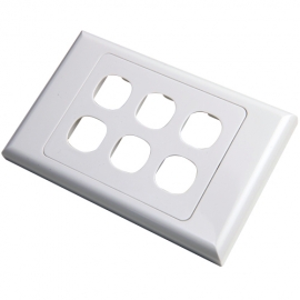 4cabling 6 Way Australian Style Wall Plates 016.002.0006