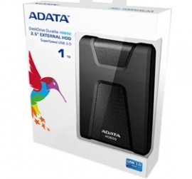 Adata Dashdrive Durable Hd650 1tb Shockproof Usb3.0 Powered Portable External Hdd Black