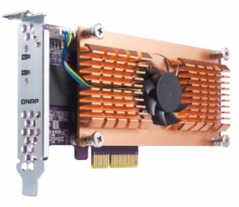 Qnap Dual M.2 22110/ 2280 Pcie Ssd Expansion Card (pcie Gen3 X4) Qm2-2p-344