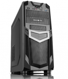 Tsunami Mid Tower Case: ATX/ Micro-ATX 2.5" bay, 1 x USB3.0 + 2 x USB2.0, Black color no PSU R03