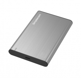 Simplecom SE221 Aluminium 2.5'' Sata Hdd/ Ssd To Usb 3.1 Enclosure Grey Se221-Gr
