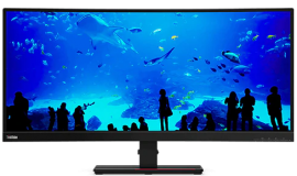 Lenovo ThinkVision T34w-20 34-inch Curved 21:9 Monitor with USB Type-C (61F3Gar1Au)