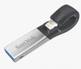 Sandisk Ixpand Flash Drive, Sdix30n 32gb, Grey, Ios, Usb 3.0, 2y Sdix30c-032g-gn6nn