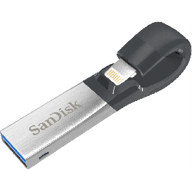 Sandisk Ixpand Flash Drive Sdix30n 64gb Grey Ios Usb 3.0 2y Sdix30n-064g-gn6nn