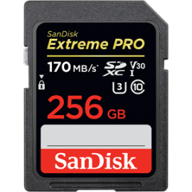 Sandisk Extreme Pro 256GB Sdxc V30 U3 C10 Uhs-I 170Mb/ S R 90Mb/ Sw 4X6 Lftm Lmtd Sdsdxxy-256G-Gn4In