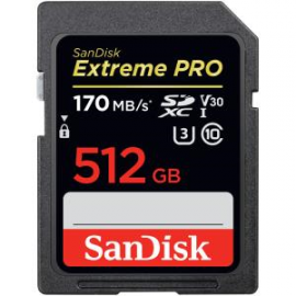 Sandisk Extreme Pro Sdxc Sdxxy 512Gb V30 U3 C10 Uhs-I 170Mb/S R 90Mb/S W 4X6 Lifetime Limited Sdsdxxy-512G-Gn4In