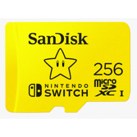SanDisk and Nintendo Cobranded microSDXC, SQXAO, 256GB, U3, C10, UHS-1, SDSQXAO-256G-GNCZN