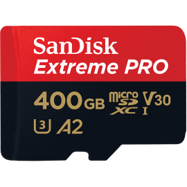 Sandisk Extremepro Microsdxc V30 U3 C10 A2 Uhs-i 170mb/ Sr 90mb/ Sw 4x6 Sd Adaptor Lifetimelimited Sdsqxcz-400g-gn6ma