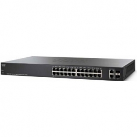 Cisco (sg220-26p) Smart Plus Switch (180w) 24 X 10/ 100/ 1000 Poe Ports + 2 X Gigabit Rj45/ Sfp