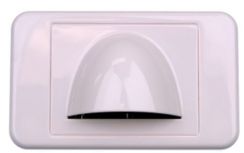 4cabling Bullnose Low Profile Wall Plate: White 05dwpms