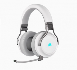 Corsair Virtuoso Wireless Rgb White 7.1 Headset. High Fidelity Ultra Comfort Supports Usb And 3.5Mm Gaming Headset Ca-9011186-Ap