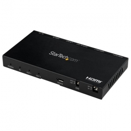 Startech 2 Port HDMI Splitter - 4K 60Hz with Built-In Scaler - HDCP 2.2 - EDID Emulation - 7.1 Surround Sound St122Hd20S