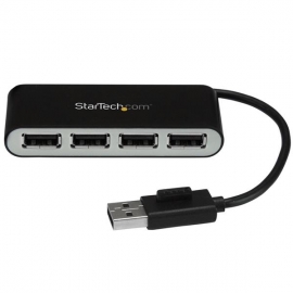Startech 4-port Portable Usb 2.0 Hub With Built-in Cable St4200mini2