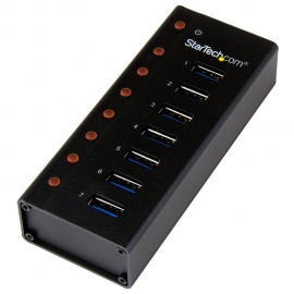 Startech 7 Port Usb 3.0 Hub - Desktop Or Wall-mountable Metal Enclosure - Compact Portable Usb Hub