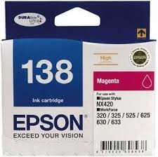 Epson T138392 High Capacity Meganta Ink For Nx420, Workforce 60, 320, 325~