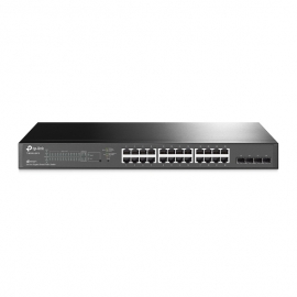 Tp-link 24-port Gigabit Poe+ Smart Switch 24 Gigabit Rj45 Ports Including 4 Sfp Ports 802.3at/af