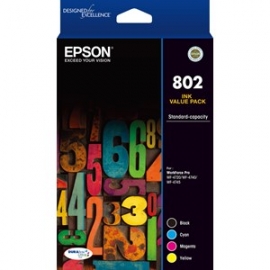 Epson 802 4x Colour Ink Pack - Wf-4720 Wf-4740 Wf-4745 C13t355692
