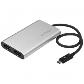 Startech Thunderbolt 3 To Dual Displayport Adapter - 4k 60hz - Mac And Windows Compatible Tb32dp2t