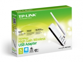 Tp-Link 150M Wireless N Lite High Gain Usb Adapter, Atheros Align 1-Stream Chipset, Signal Gain