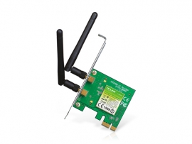 Tp-Link 300Mbps Wireless N Pci Express Adapter, Atheros, 2T2R, 2.4Ghz, 802.11N/ G/ B, With 2 Detachable