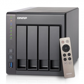 Qnap Ts-451+ -2g, Nas, 4bay (no Disk), Cel Qc-2.0ghz, 2gb, Usb, Gbe (2), Twr, 2yr Ts-451+-2g