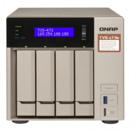 Qnap Tvs-473e-4g 4 Bay Nas (no Disk) M.2 Ssd Slot(2) 4gb Rx-421bd Gbe(4) Hdmi Twr 2yr Tvs-473e-4g