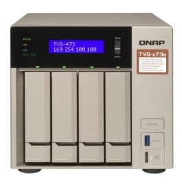Qnap Tvs-473e-4g 4-bay Nas Amd Rx-421bd 2.1~3.4 Ghz 4gb Ddr4 Ram (max 64gb) 4x 2.5"/ 3.5" + 2x