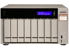 Qnap Tvs-873e-4g 8 Bay Nas (no Disk) M.2 Ssd Slot(2) 4gb Rx-421bd Gbe(4) Hdmi Twr 2yr Tvs-873e-4g