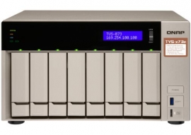 Qnap Tvs-873e-8g 8 Bay Nas (no Disk) M.2 Ssd Slot(2) Rx-421bd 8gb Gbe(4) Hdmi Twr 2yr Tvs-873e-8g