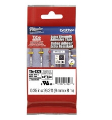 Brother 9mm Black On White Strong Adhesive Tze Tape Tze-s221