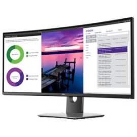 Dell 34In U3419W 21:9 Ips Curved(1900R) 3440X1440 60Hz 8Ms 300Cd/ M2 Height-Adjustable Tilt Swivel