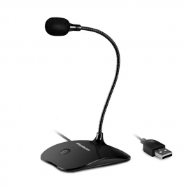 Simplecom Um350 Plug And Play Usb Desktop Microphone With Flexible Neck And Mute Button Um350