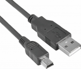 Astrotek Usb 2.0 Cable 1m - Type A Male To Mini B 5 Pins Male Black Colour Rohs At-usb-a-mini-1m